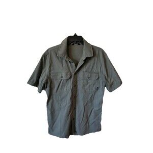 Kuiu Shirt Mens Size Medium Gray Short Sleeve Button Up Nylon